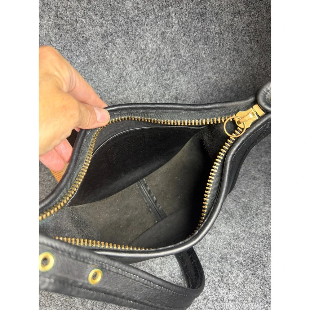 Vintage Coach Janice Legacy Bag Black Leather Brass Hardware  H7U-9950  Dust bag